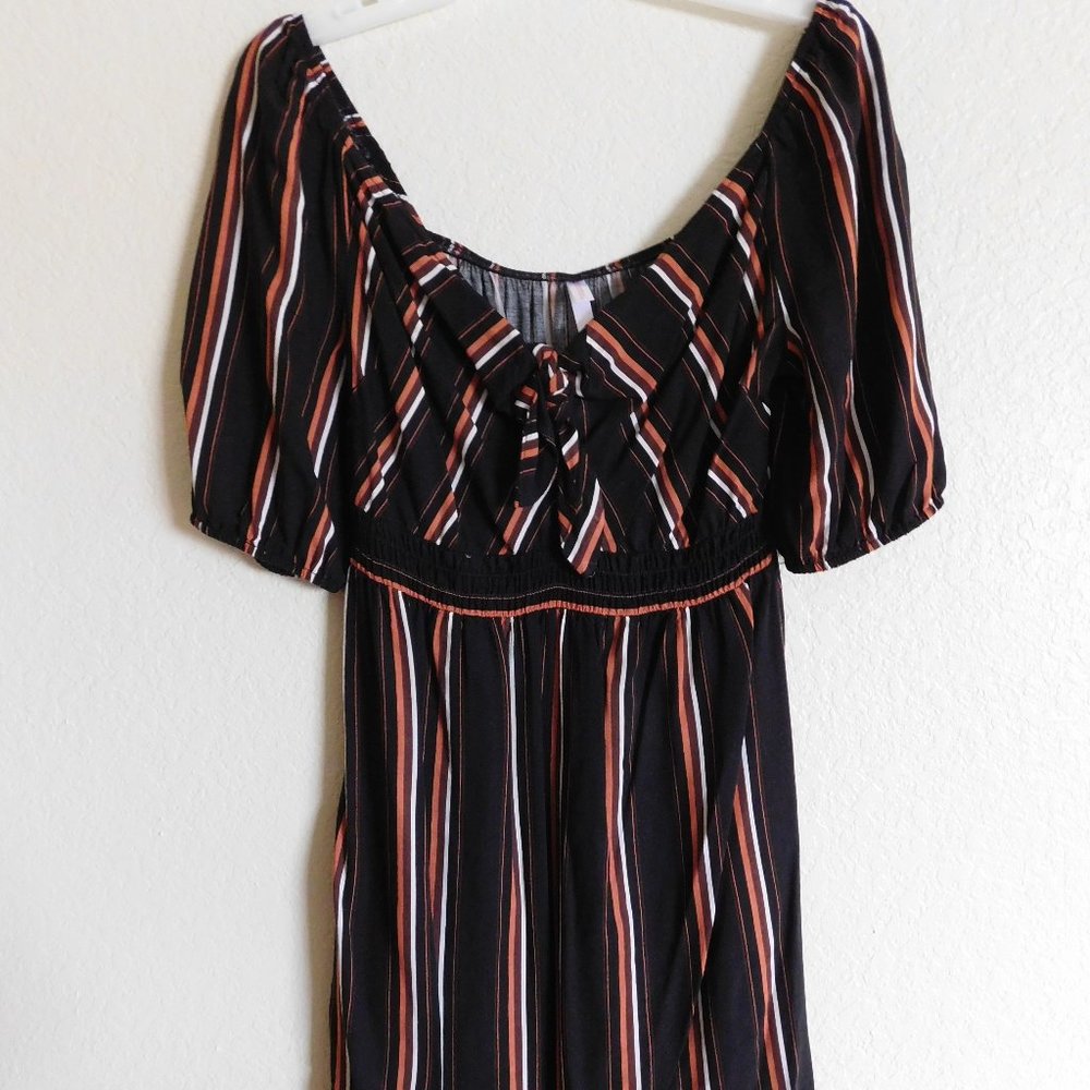 Exhilaration Multicolored Off-Shoulder Romper
